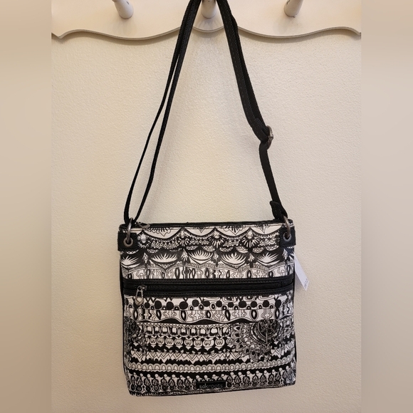 Sakroots Handbags - Sakroots B&W "One World" Cross Body Bag
